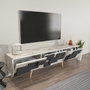 Hanah Home Soporte de TV Blanco y Mármol